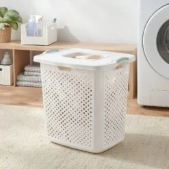 BR XL Lamper With Lid White With Daydream Green Handles - Brightroom™