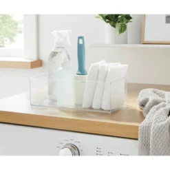 12" X 6" X 4" All Purpose Storage 1/2 Storage Bin - Brightroom™: Clear Plastic Decorative Container, No Assembly Required -Brightroom Sales GUEST c9536262 b5ce 4303 9455 f10d7d6b7fbc