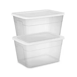 56qt Clear Non-Latching Storage Box With White Lid - Brightroom™ -Brightroom Sales GUEST cfeb3441 e377 4268 9829 d05bbd5c8f13