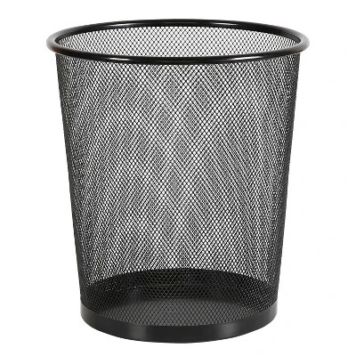 Mesh Waste Basket Black - Brightroom™: Steel, 3 Gallon, Nonslip Base, Fingerprint-Resistant, Indoor Mesh Trash Can 1 Mesh Waste Basket Black - Brightroom™: Steel, 3 Gallon, Nonslip Base, Fingerprint-Resistant, Indoor Mesh Trash Can