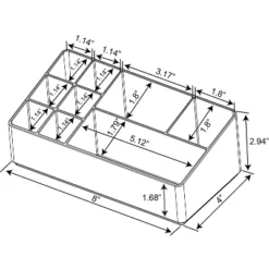 Bathroom Plastic 9 Slot Mixed Cosmetic Organizer Clear - Brightroom™: Makeup & Vanity Organizer Tray For Bathroom Countertop -Brightroom Sales GUEST dbf0e0aa 3dc0 417d a007 88e11ae9f58a