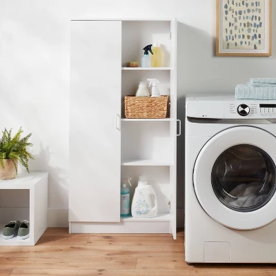 Wall Mounted Shallow Storage Cabinet White - Brightroom™ 1 Wall Mounted Shallow Storage Cabinet White - Brightroom™