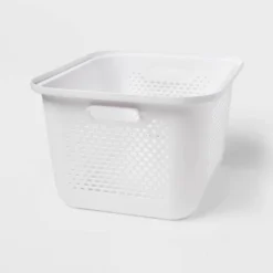 Medium Decorative Plastic Bin With Cutout Handles - Brightroom™ 7 Medium Decorative Plastic Bin With Cutout Handles - Brightroom™ -Brightroom Sales GUEST e1f081c9 83c4 4d3b b49c 871ebffed813