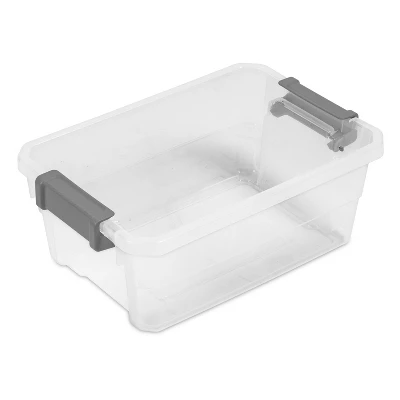 16qt Heavy Duty Latching Clear Storage Box - Brightroom™: Portable Plastic Bin, Universal Storage, Black, Lidded 4 16qt Heavy Duty Latching Clear Storage Box - Brightroom™: Portable Plastic Bin, Universal Storage, Black, Lidded - Image 4