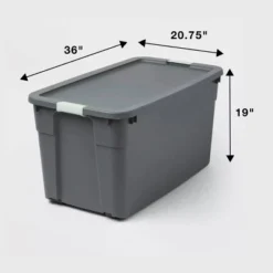 45gal Latching Storage Tote - Brightroom™: Portable Plastic Container With Lid, Universal Storage, Gray, 45 Gallon Capacity 7 45gal Latching Storage Tote - Brightroom™: Portable Plastic Container With Lid, Universal Storage, Gray, 45 Gallon Capacity -Brightroom Sales GUEST e59219fb 3fdd 467e a3eb ab84cb95177a