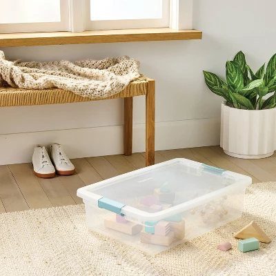 32qt Clear Storage Bin With Latches - Brightroom™ 1 32qt Clear Storage Bin With Latches - Brightroom™