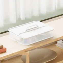 Click In Place Large Lid With Handle For Plastic Storage Bins For Home And Office Organization White - Brightroom™ -Brightroom Sales GUEST ec06ca60 bc14 4ab1 a3f5 f5ea81dab0c1