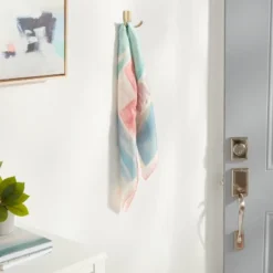 Modern Octopus Double Hook Gold - Brightroom™: Cast Aluminum Towel Hook, Gold Plated Decorative Bathroom Accessory