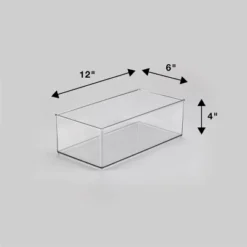 12" X 6" X 4" All Purpose Storage 1/2 Storage Bin - Brightroom™: Clear Plastic Decorative Container, No Assembly Required -Brightroom Sales GUEST f40cd530 aa3a 4fec 8c26 2bcdd5a30536