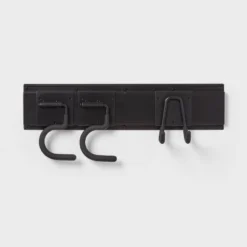 Heavy Duty Garage Tool Hook And Rail Kit - Brightroom™: Wall Mounted Storage, Steel, Black, 36" Width, 90 Lb Capacity -Brightroom Sales GUEST f64e8945 0a76 45a2 aaef e952b0556146