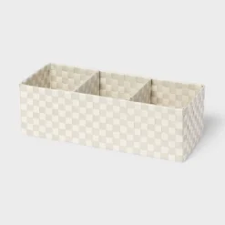 Woven Plastic 3 Compartment Bin - Brightroom™ 9 Woven Plastic 3 Compartment Bin - Brightroom™ -Brightroom Sales GUEST fe659558 a8e3 4c0f 90c3 83c445cc2e70
